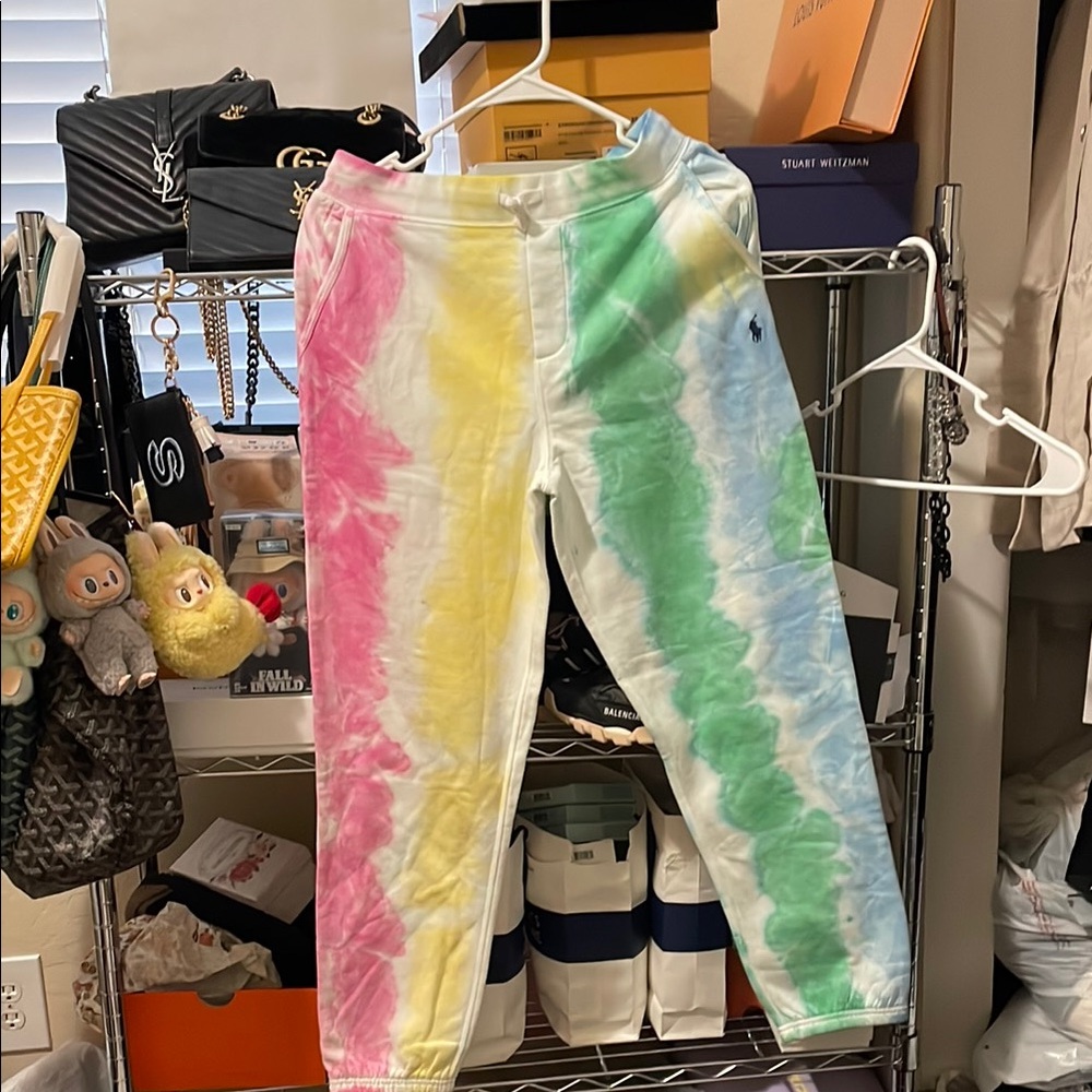 Polo by Ralph Lauren Kids Tie-Dye Sweatpants - Pastel Pink, Yellow, Green, Blue